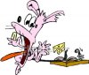 0060-0808-0615-0643_Cartoon_of_a_Mouse_With_His_Tail_Stuck_in_a_Mousetrap_clipart_image.jpg